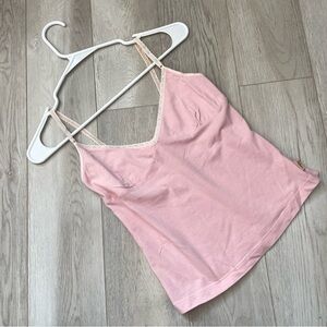 Hollister Y2K Cami vintage cotton lace womens Pink (large) casual summer 2000s